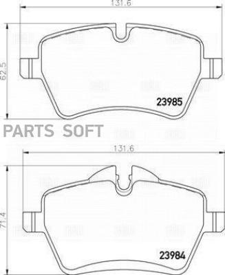 

Колодки тормозные MINI ONE/COOPER 1.6 03- передние с датч. TRIALLI PF 4388