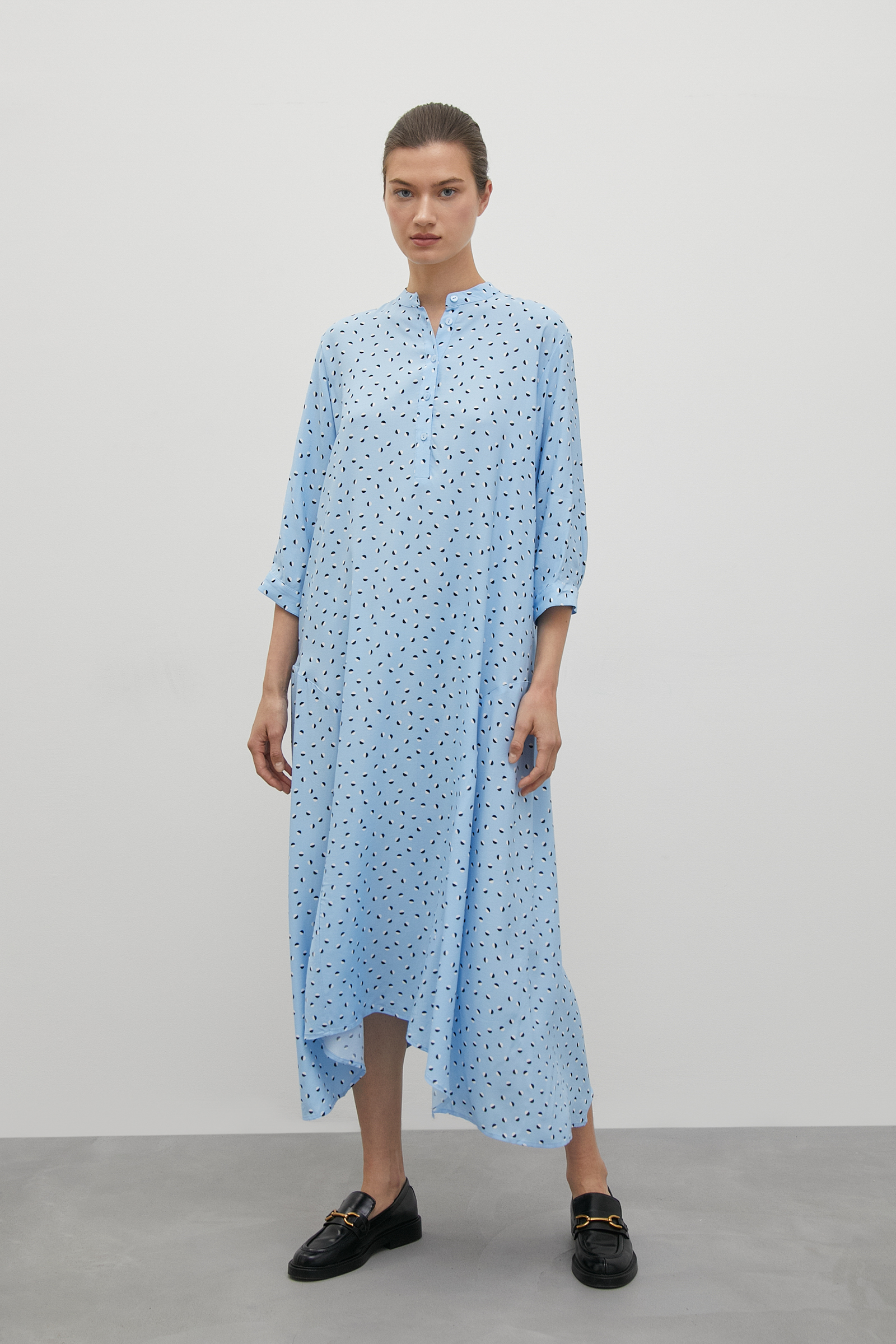Платье женское Finn Flare FSD110167 голубое XL