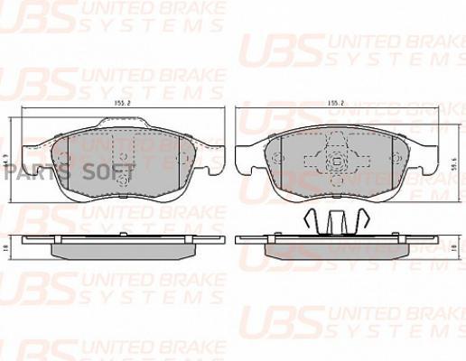 UBS BP1105011 Премиум тормозные колодки RENAULT DUSTER 10-/12-/FLUENCE 10-/NISS TERRANO II