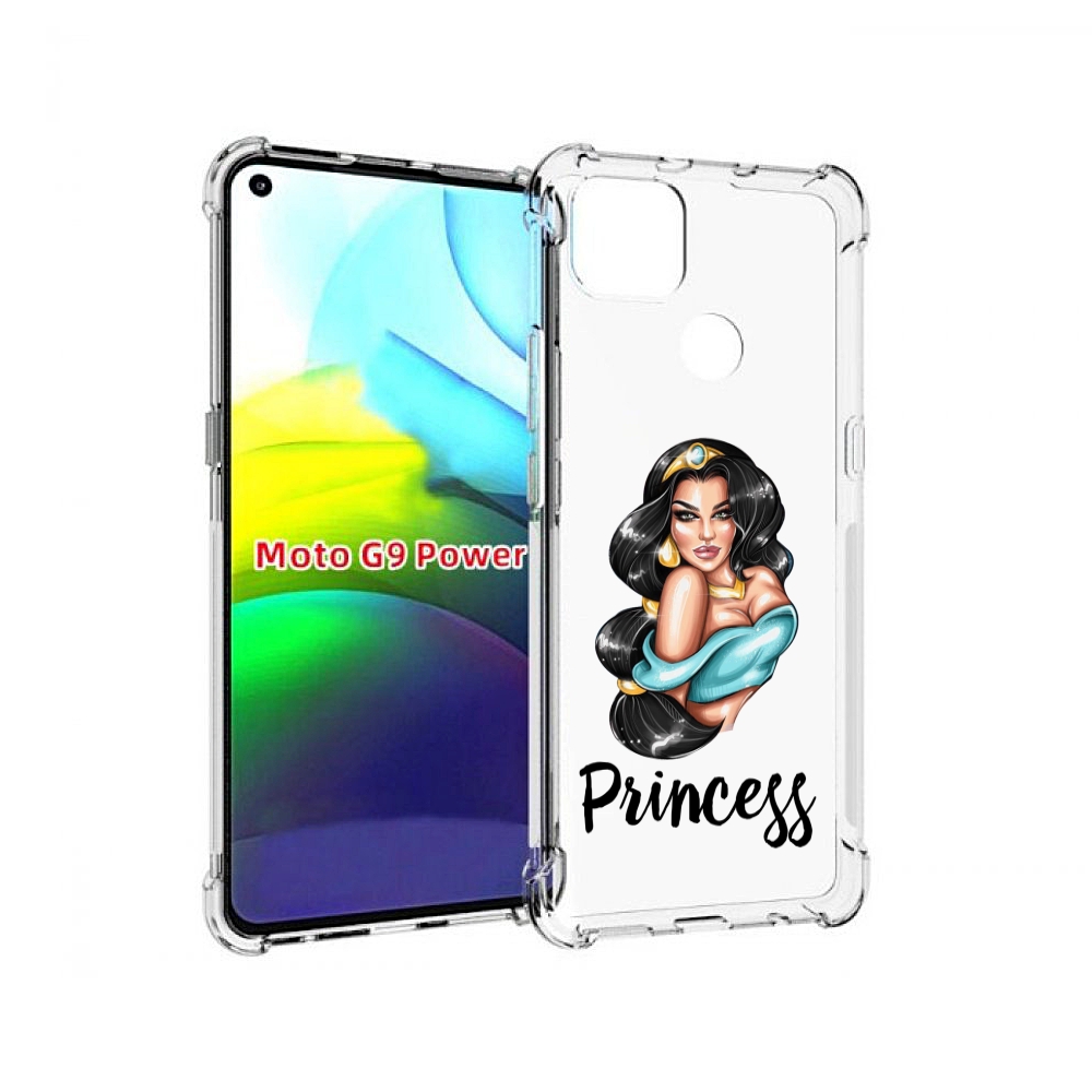 

Чехол MyPads Принцесса-Жасмин женский для Motorola Moto G9 Power, Прозрачный, Tocco