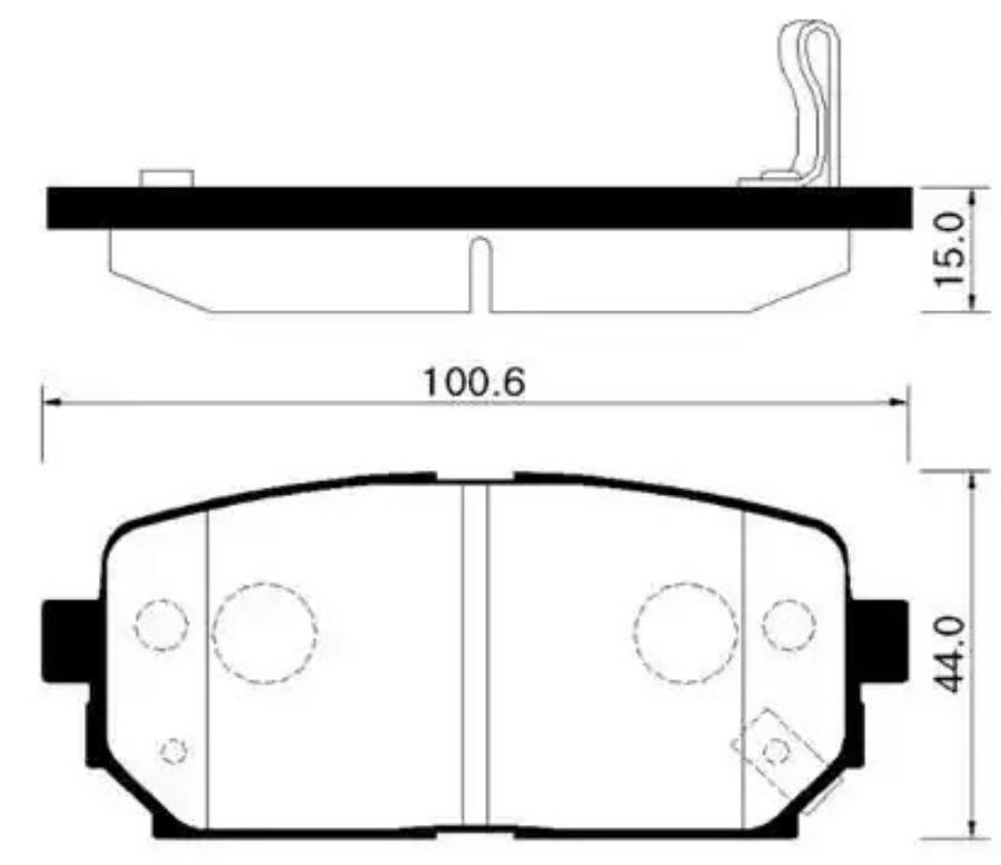 

Колодки тормозные дисковые задн KIA: CARENS 06-09, RONDO 07-09
