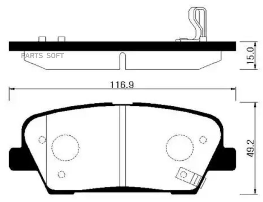 

Колодки тормозные дисковые задние KIA: STINGER 17-, SORENTO 09- / HYUNDAI: SANTA FE 10-, E