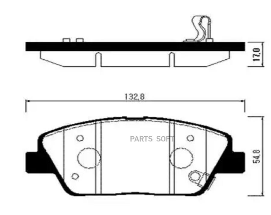 HSB HP1044 Колодки тормозные дисковые HYUNDAI: K-5 () 1шт