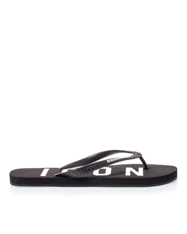 

Шлепанцы мужские DSquared2 FFM0001M063 черные 42 IT, FFM0001M063