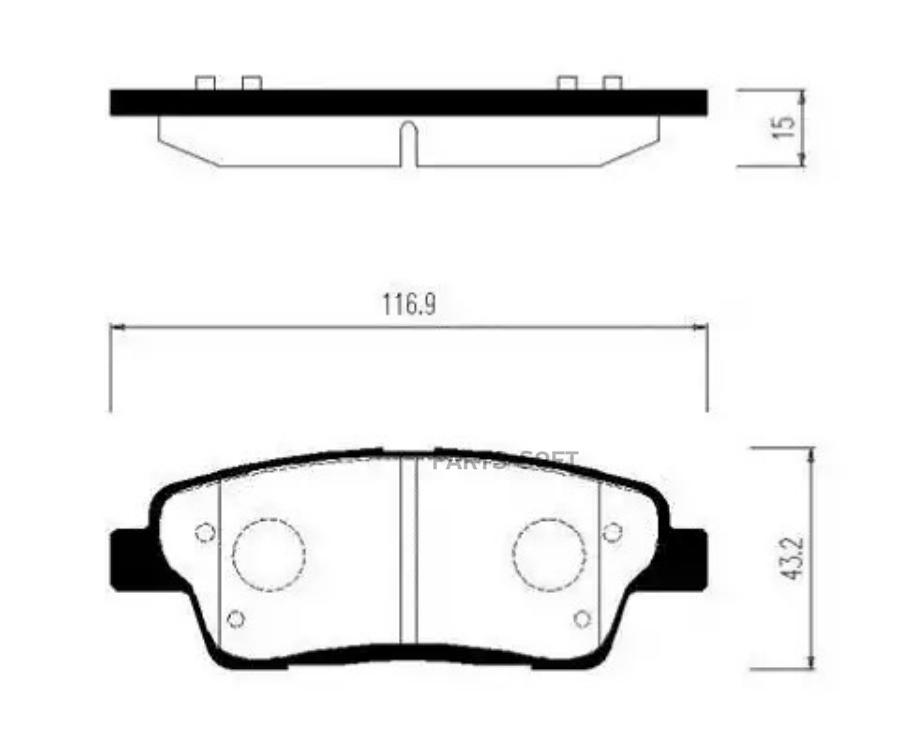 

Колодки тормозные дисковые задние KIA QUORIS /HYUNDAI GENESIS