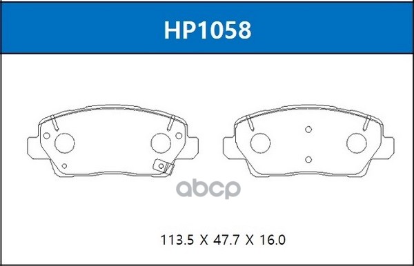 

Тормозные колодки HSB передние дисковые для Kia Picanto 2017- HP1058
