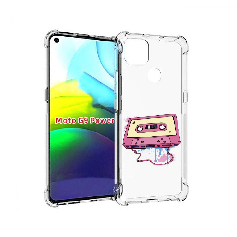 

Чехол MyPads Розовая кассета для Motorola Moto G9 Power, Прозрачный, Tocco