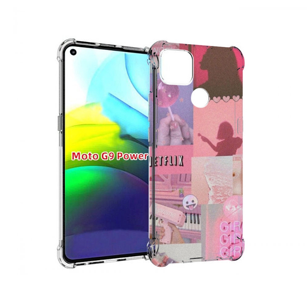 

Чехол MyPads Розовый-вайб для Motorola Moto G9 Power, Прозрачный, Tocco
