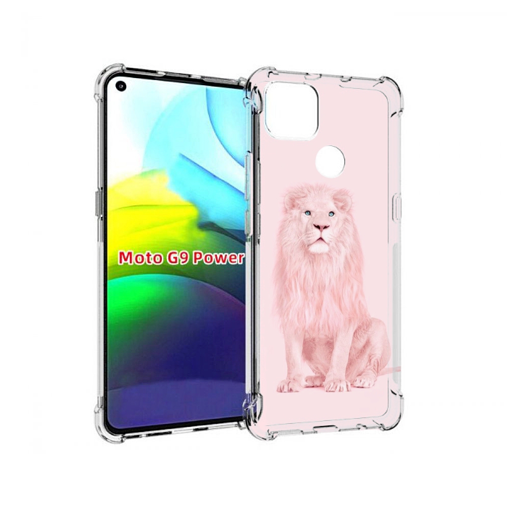 

Чехол MyPads Розовый-лев для Motorola Moto G9 Power, Прозрачный, Tocco