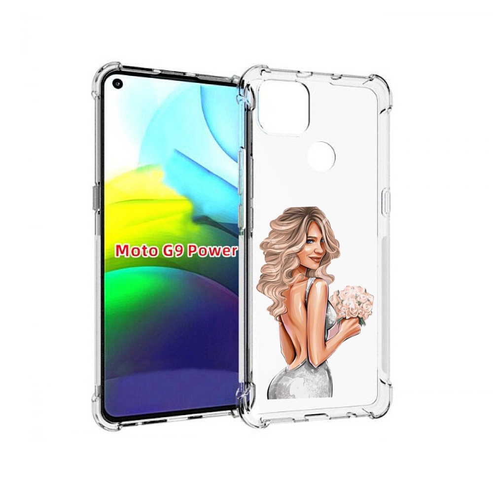 

Чехол MyPads Роскошное-платье женский для Motorola Moto G9 Power, Прозрачный, Tocco