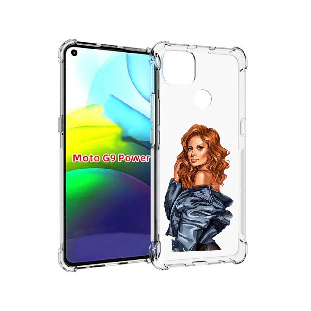 

Чехол MyPads Рыжая-девушка женский для Motorola Moto G9 Power, Прозрачный, Tocco