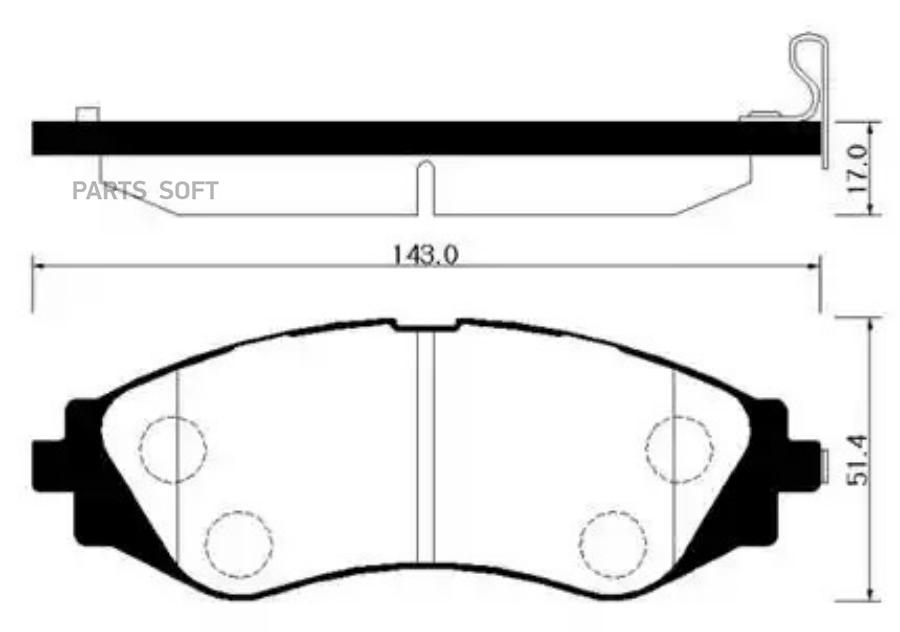 

Колодки тормозные дисковые передн DAEWOO: ESPERO 95-99, LEGANZA 97-02, NUBIRA 97-02 SUZUKI