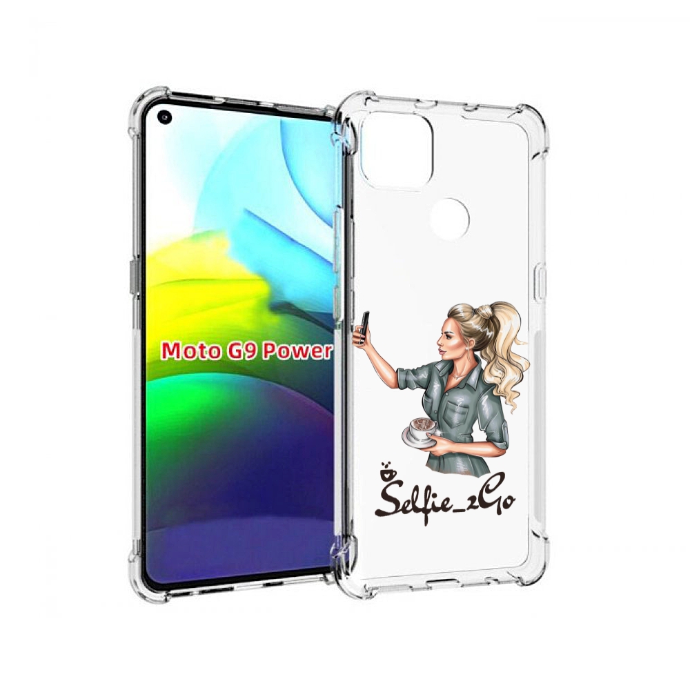 

Чехол MyPads Селфи-девушка женский для Motorola Moto G9 Power, Прозрачный, Tocco