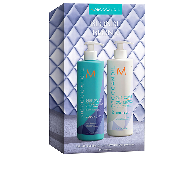 Набор Moroccanoil DUO Blonde тонирующий Шампунь Кондиционер 500 мл