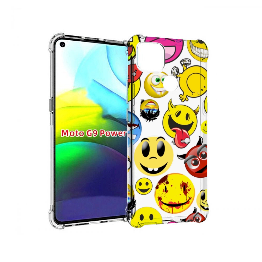 

Чехол MyPads Смайлики для Motorola Moto G9 Power, Прозрачный, Tocco
