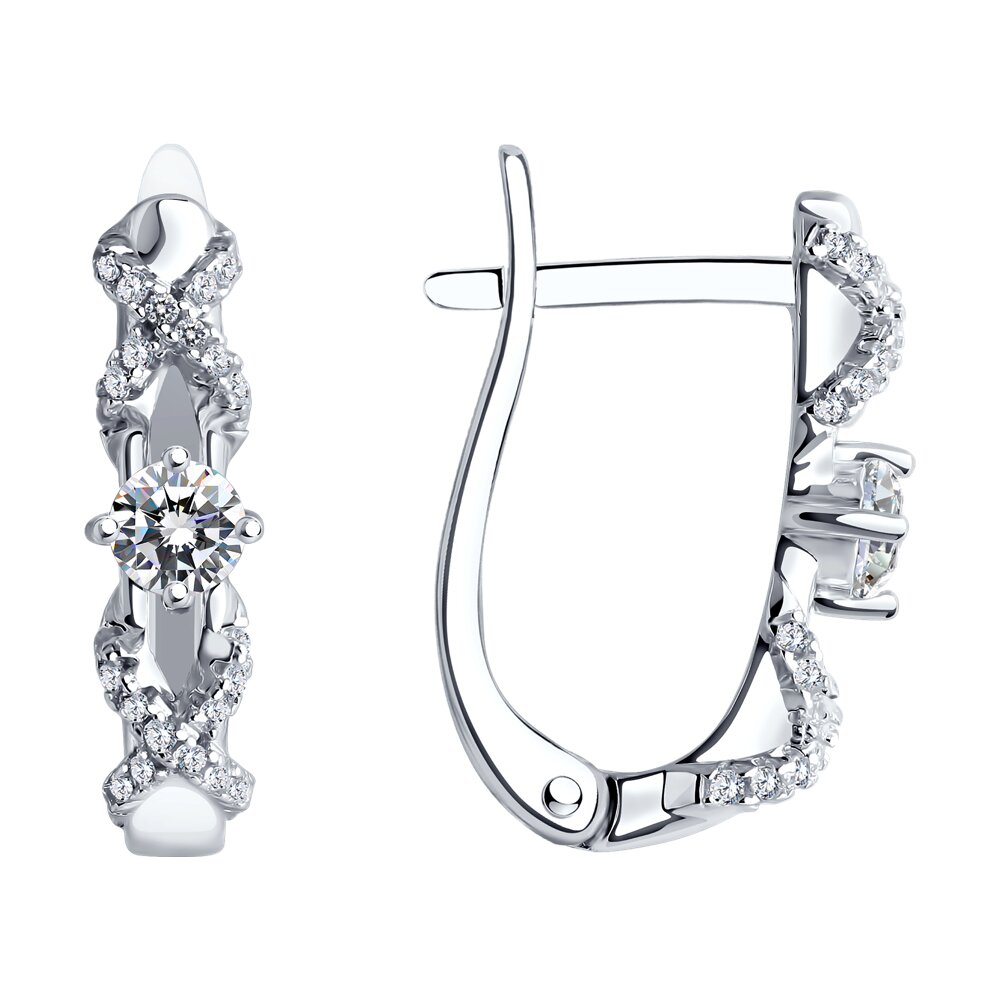 

Серьги из серебра SOKOLOV 94026297-91, фианит, 94026297-91