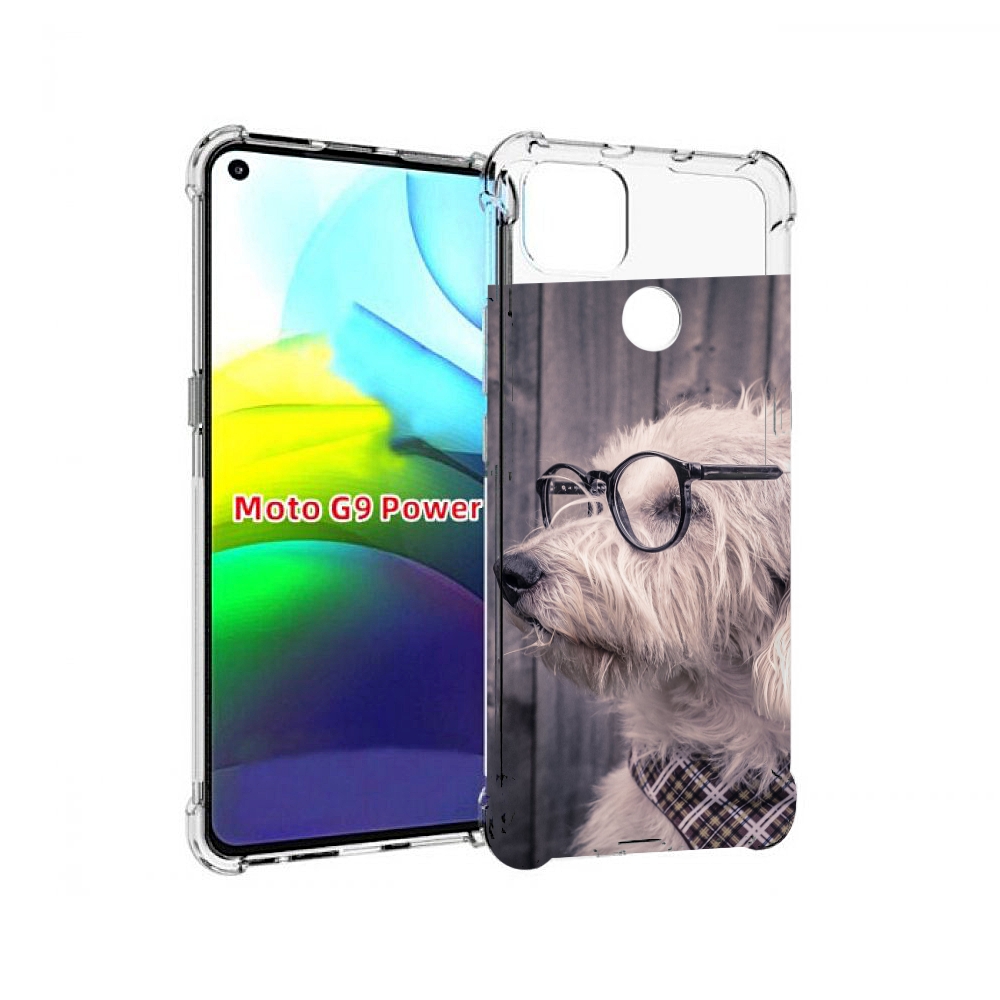 

Чехол MyPads Собака-в-очках для Motorola Moto G9 Power, Прозрачный, Tocco