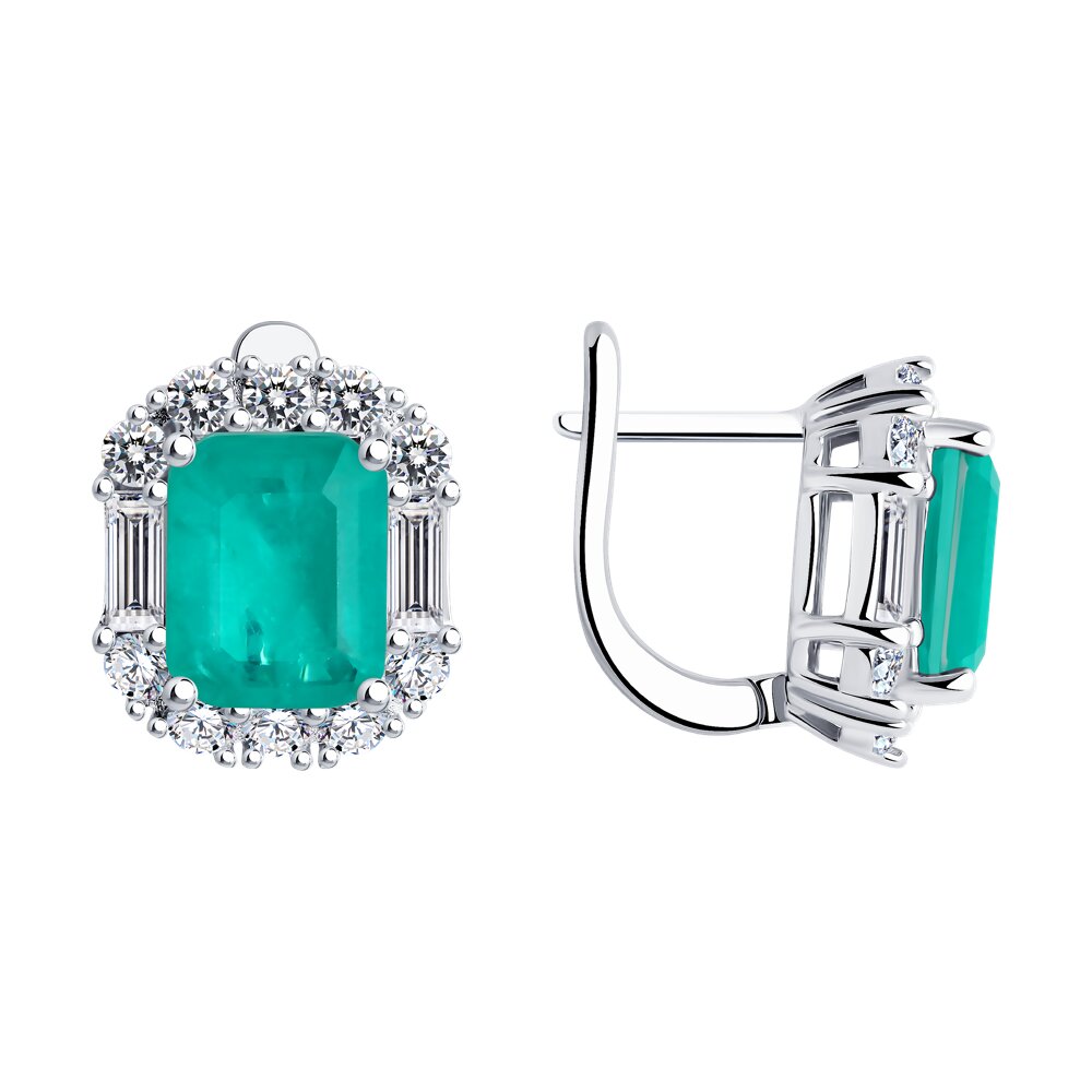 

Серьги из серебра SOKOLOV 94026299-91, фианит, 94026299-91