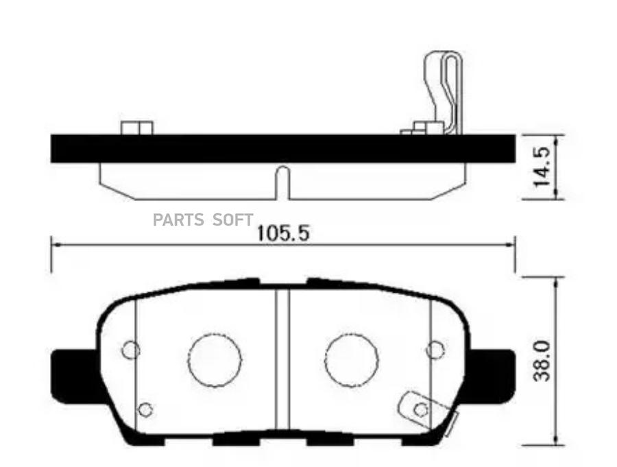 

Колодки тормозные дисковые задн INFINITI: FX 35, FX45 03-08 NISSAN: MURANO 03-08, QUEST 05