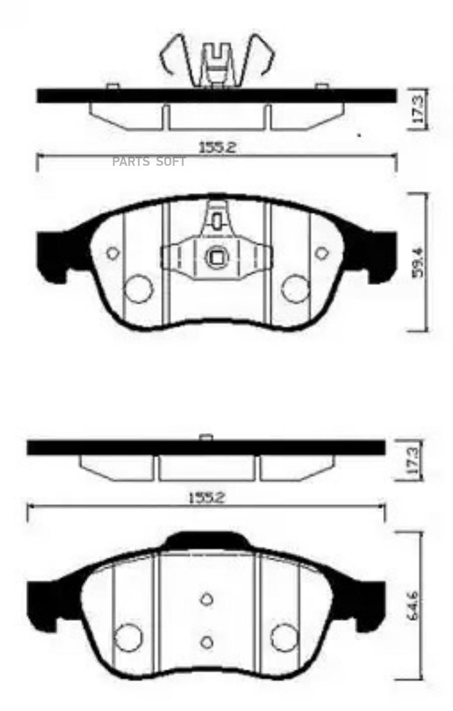 

Тормозные колодки HSB дисковые HP3009