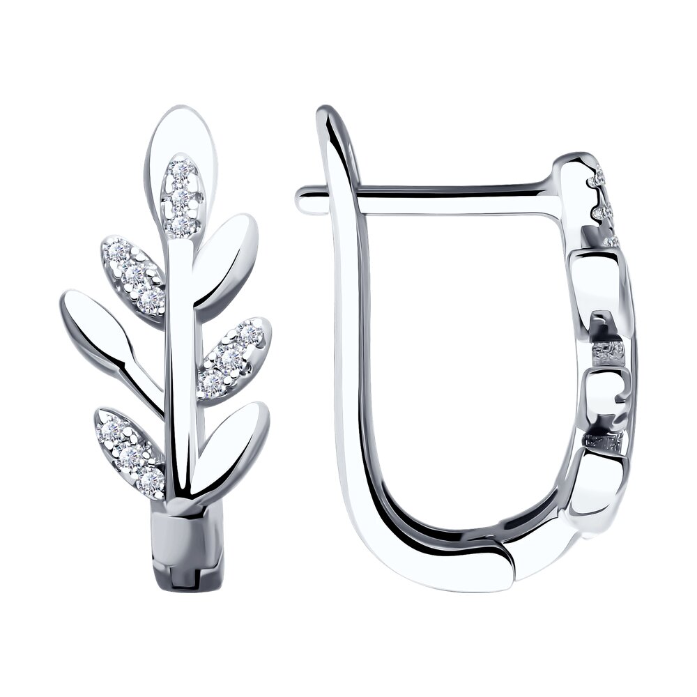 

Серьги из серебра SOKOLOV 94026302-91, фианит, 94026302-91