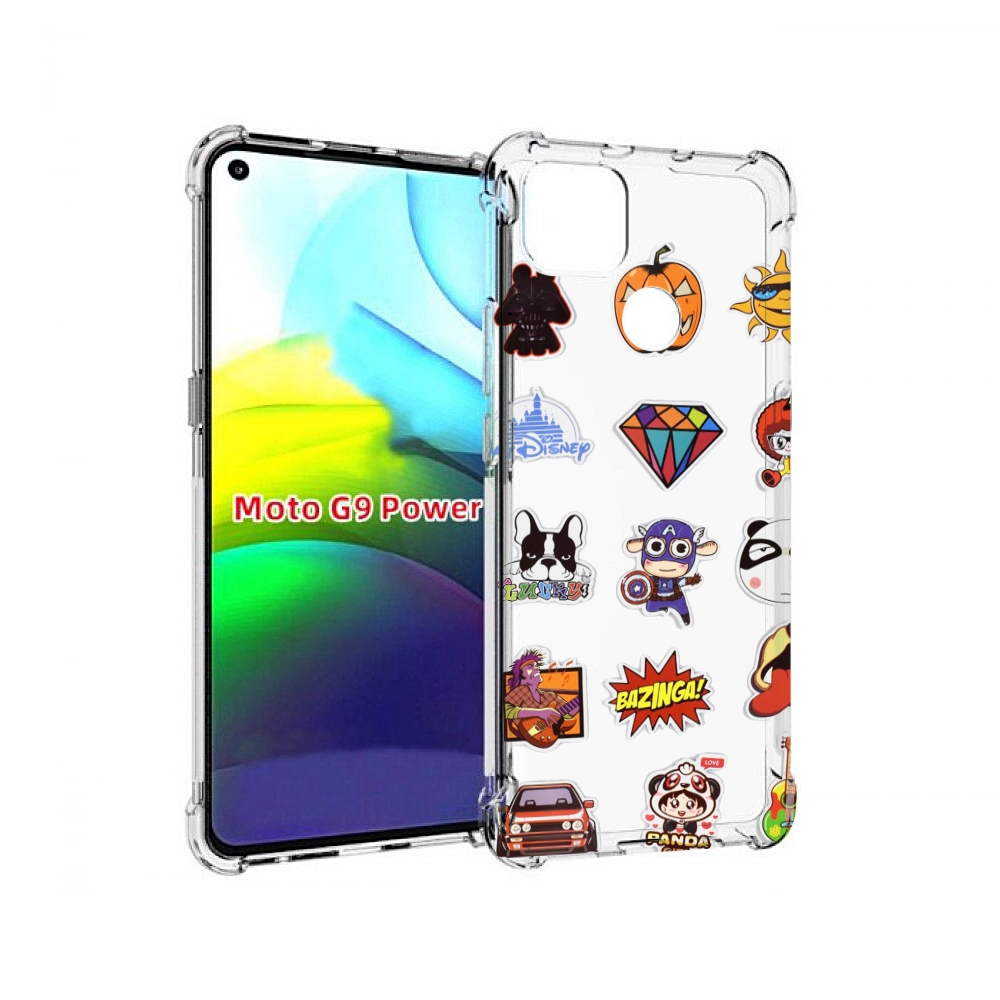 

Чехол MyPads Стикеры-2 для Motorola Moto G9 Power, Прозрачный, Tocco