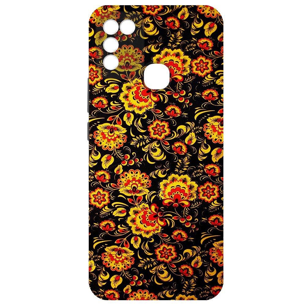 

Чехол-накладка Krutoff Soft Case Хохлома для Infinix Hot 10 Play, Черный