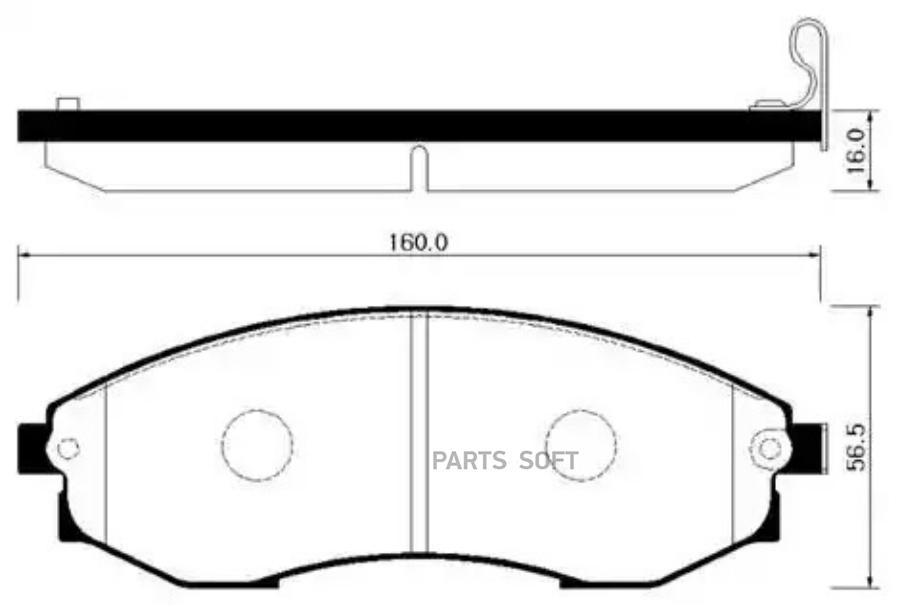 

Колодки тормозные дисковые SSANGYONG: ISTANA () 1шт HSB HP4003