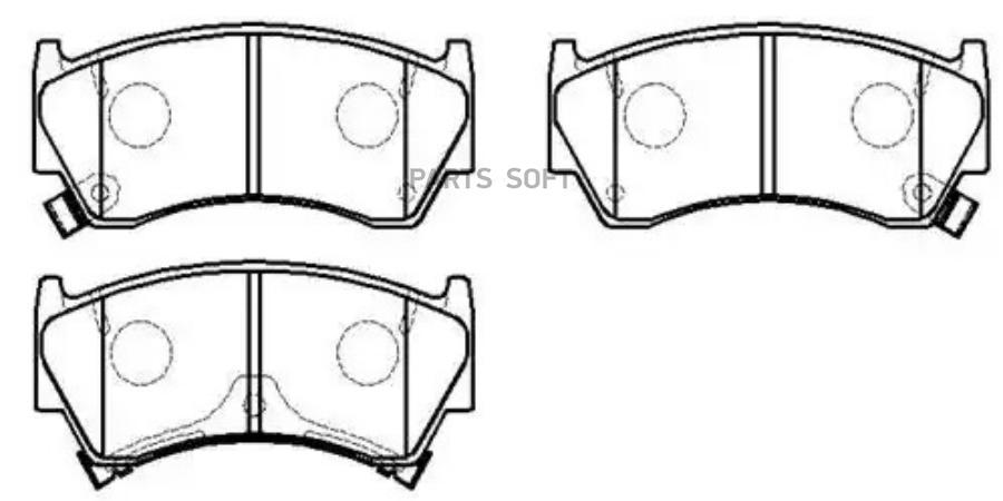 

Колодки тормозные дисковые передн NISSAN: ALMERA 95-00, SENTRA 95-99, 200SX 95-98