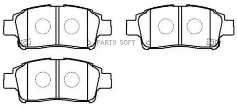 

Колодки тормозные дисковые передн TOYOTA: YARIS, ECHO 99-03