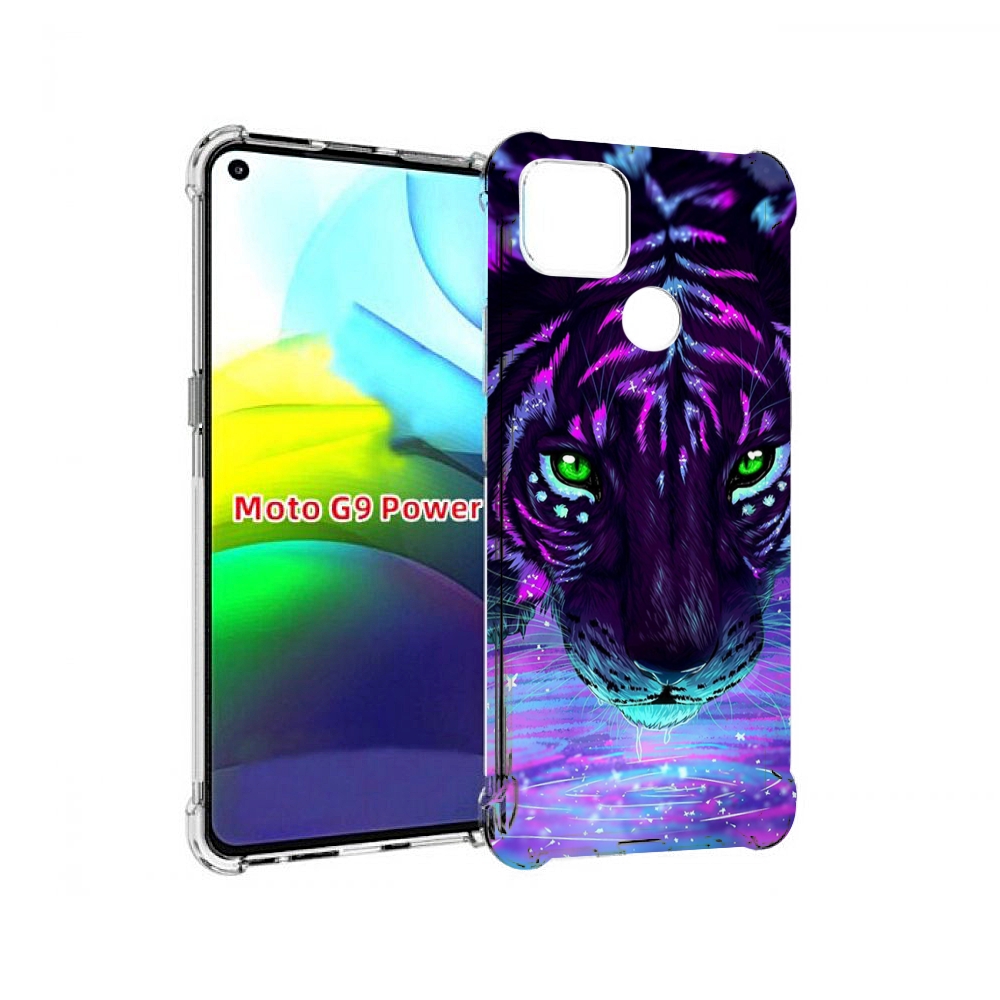 

Чехол MyPads Тигр-неон для Motorola Moto G9 Power, Прозрачный, Tocco