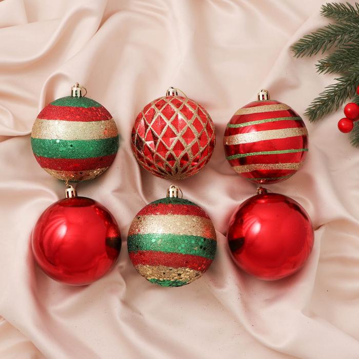 

Шар на ель Зимнее волшебство Беата сеточка ассорти 6536835 6 шт. красный, Беата сеточка ассорти