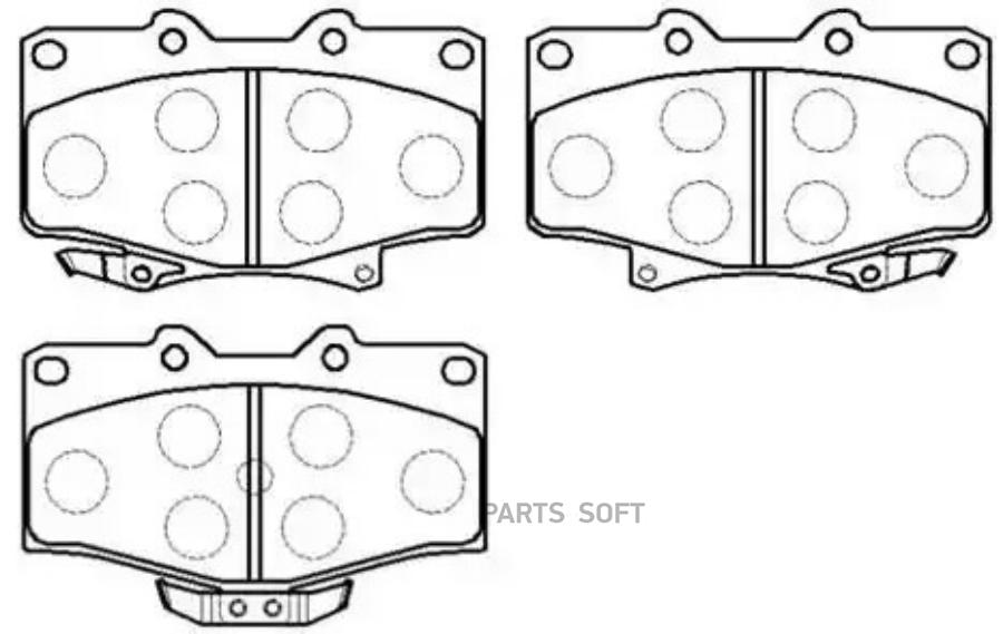 

Колодки тормозные дисковые передн TOYOTA: HILUX пикап 87-, LAND CRUISER 84-, LAND CRUISER