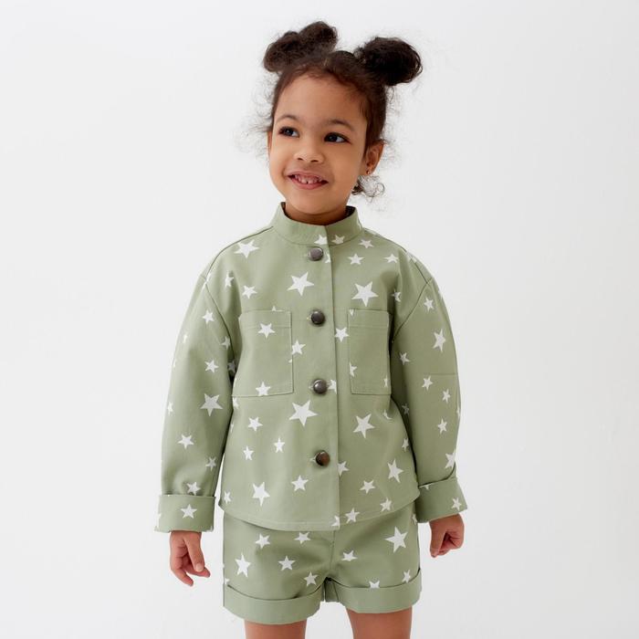 

Жакет для девочки MINAKU: Cotton collection, зелёный, 104, MINAKU: Cotton collection