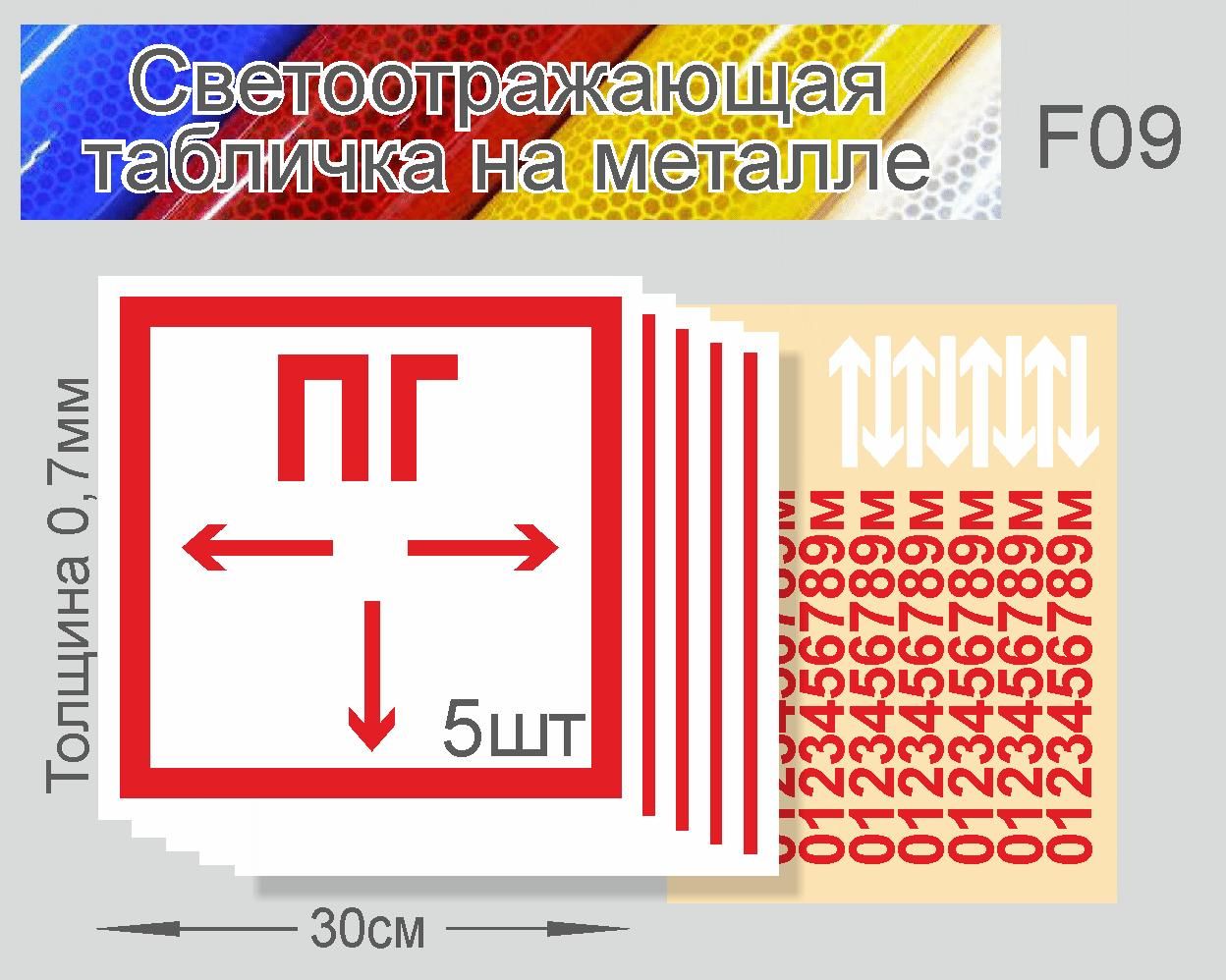 

Табличка Таблсервис "Знак Пожарный гидрант" F-09 металл, светоотражающий 300х300мм. 5 шт., Белый;красный, F-09