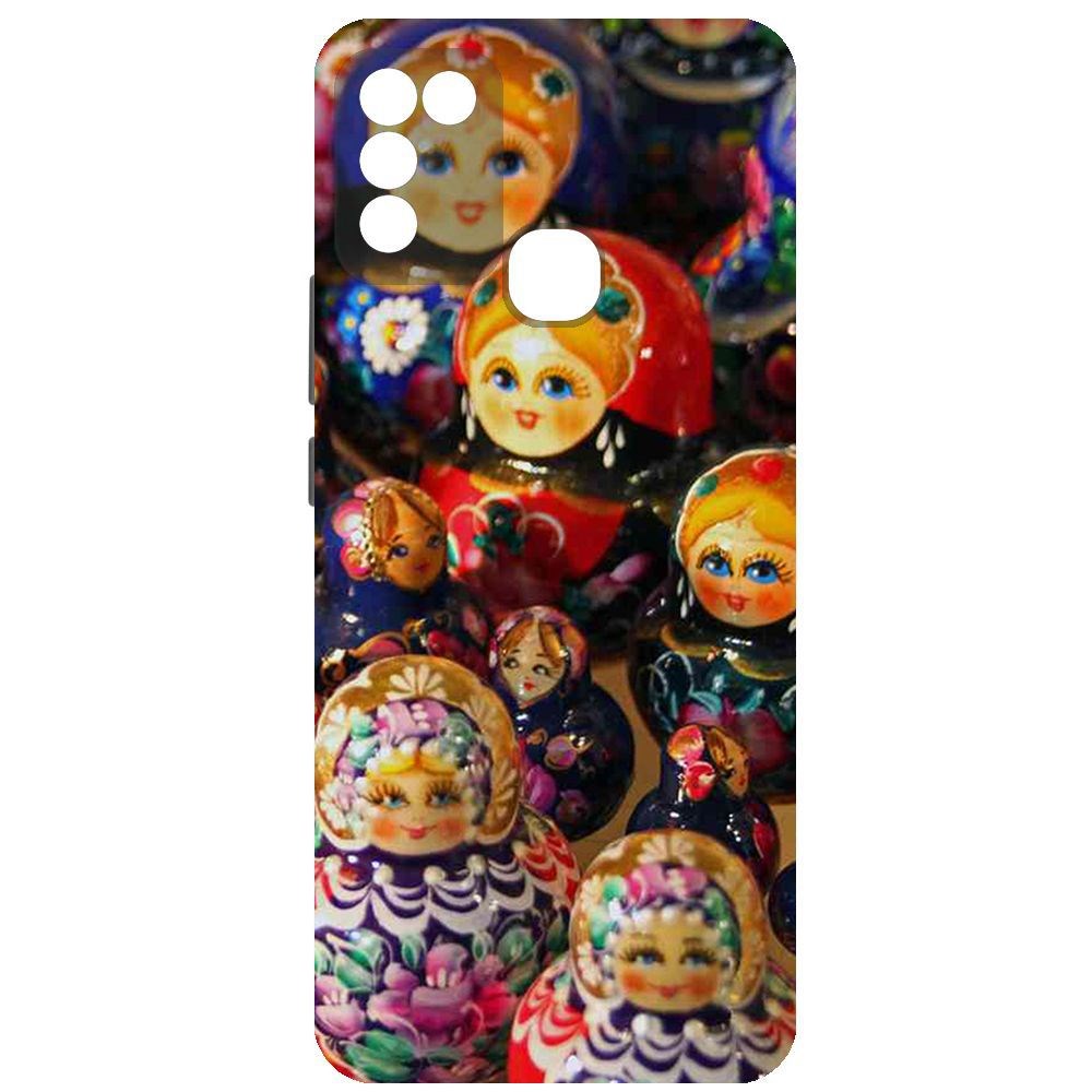 

Чехол-накладка Krutoff Soft Case Матрешка для Infinix Hot 11 Play, Черный