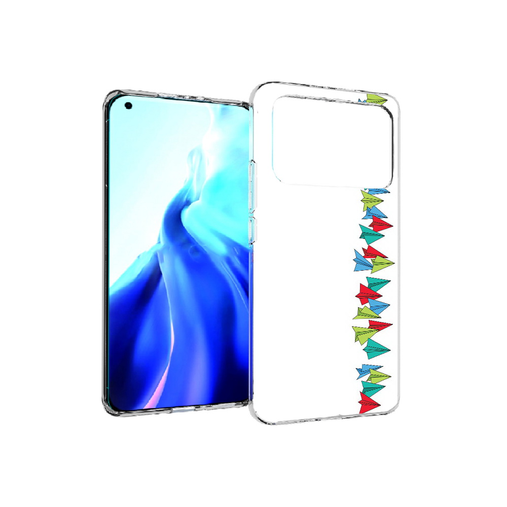 

Чехол MyPads Tocco для Xiaomi Mi 11 Ultra самолетики из листочков (PT160500.261.593), Прозрачный, Tocco