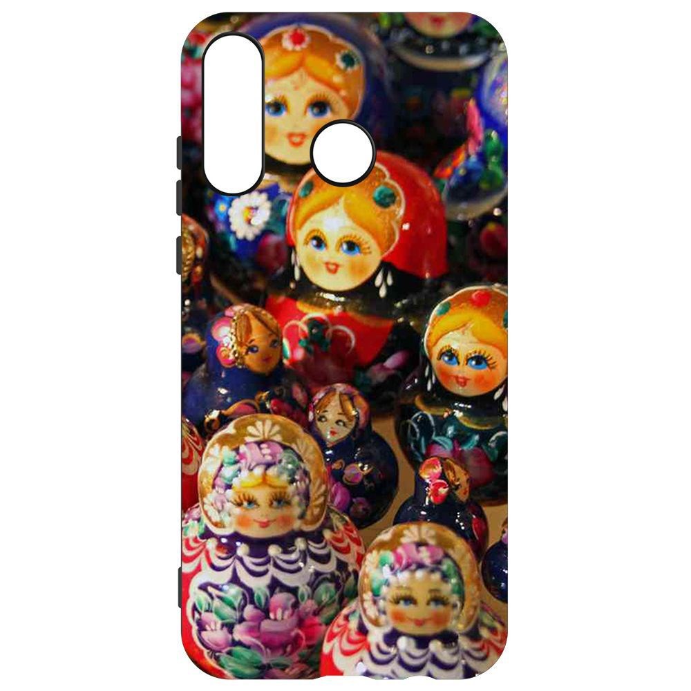 

Чехол-накладка Krutoff Soft Case Матрешка для Huawei P30 Lite, Черный