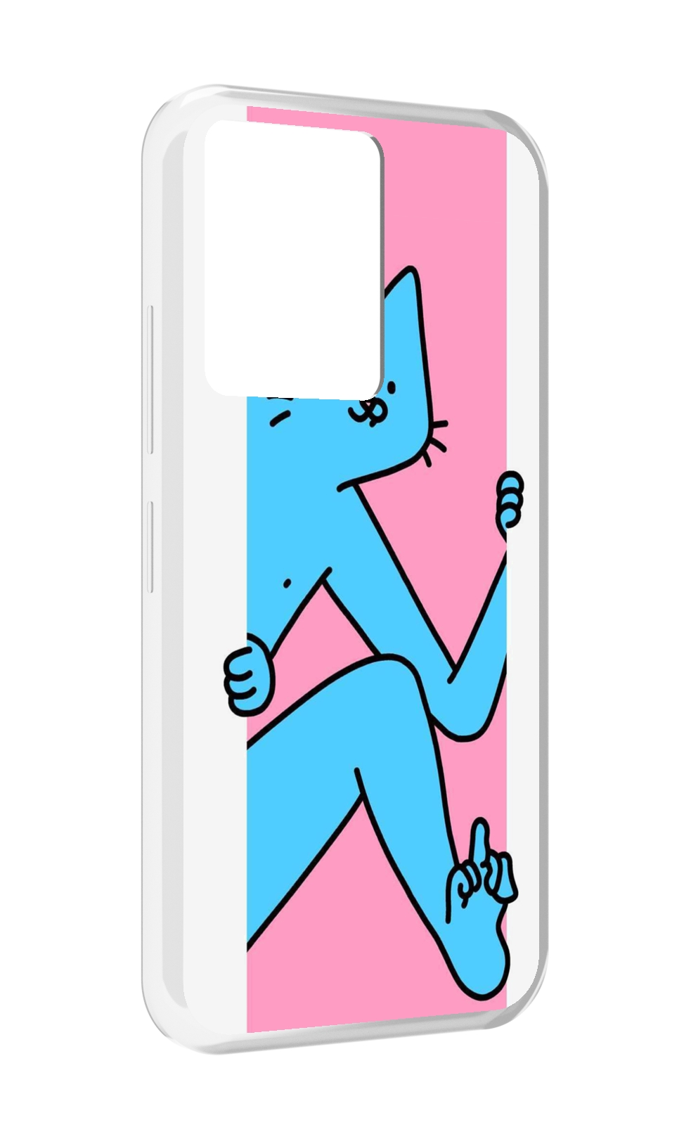 

Чехол MyPads голубой кот в дверце для Infinix Note 12 5G X671 / Note 12 Pro 5G, Прозрачный, Tocco