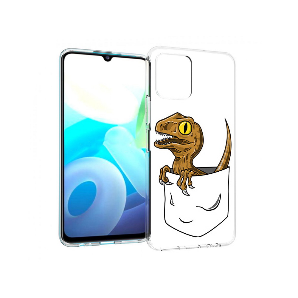 

Чехол MyPads Tocco для Vivo Y15s динозавр в кармане (PT224456.390.327), Прозрачный, Tocco