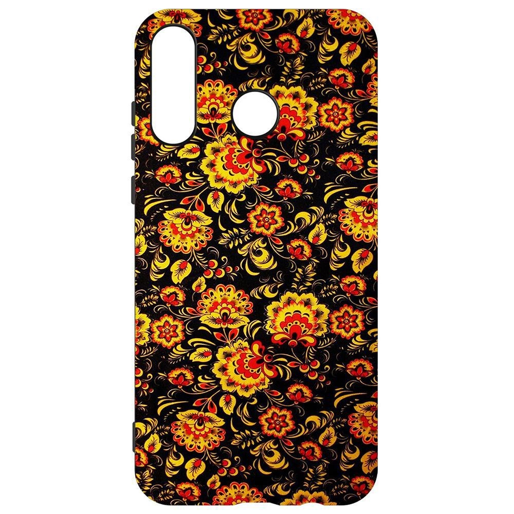 Чехол-накладка Krutoff Soft Case Хохлома для Huawei P30 Lite