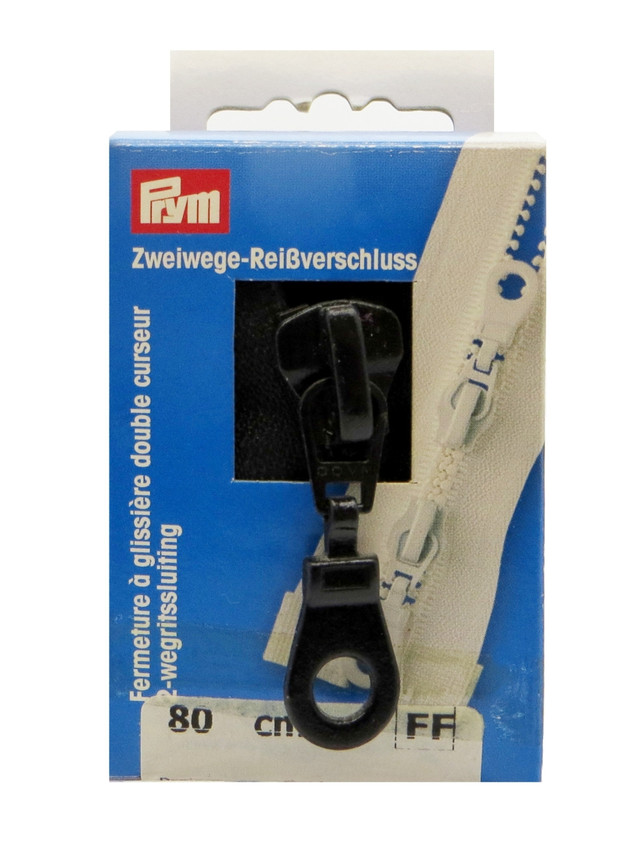 

Молния траковая Prym 1 штука (2 бегунка) Цвет: 000 80см