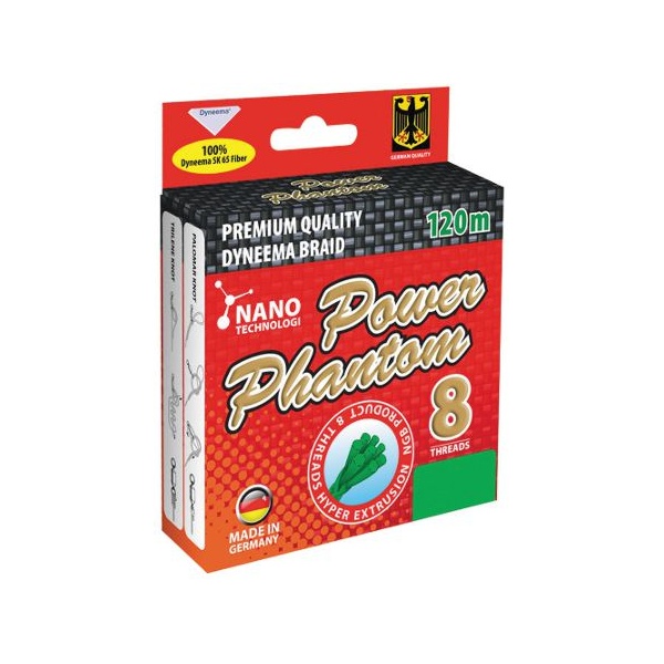 

Шнур Power Phantom 8x, 120м, зеленый, 0,28мм, 31,75кг, 2093205_028120