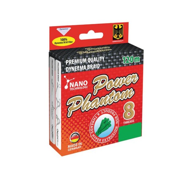 

Шнур Power Phantom 8x, 120м, зеленый, 0,19мм, 18,35кг, 2093205_019120