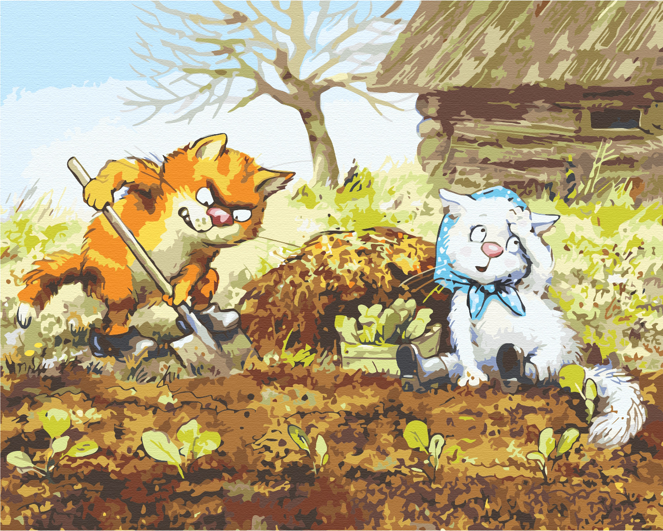 

Картина по номерам на холсте с подрамником МыРисуем Рассада 2354, 1354