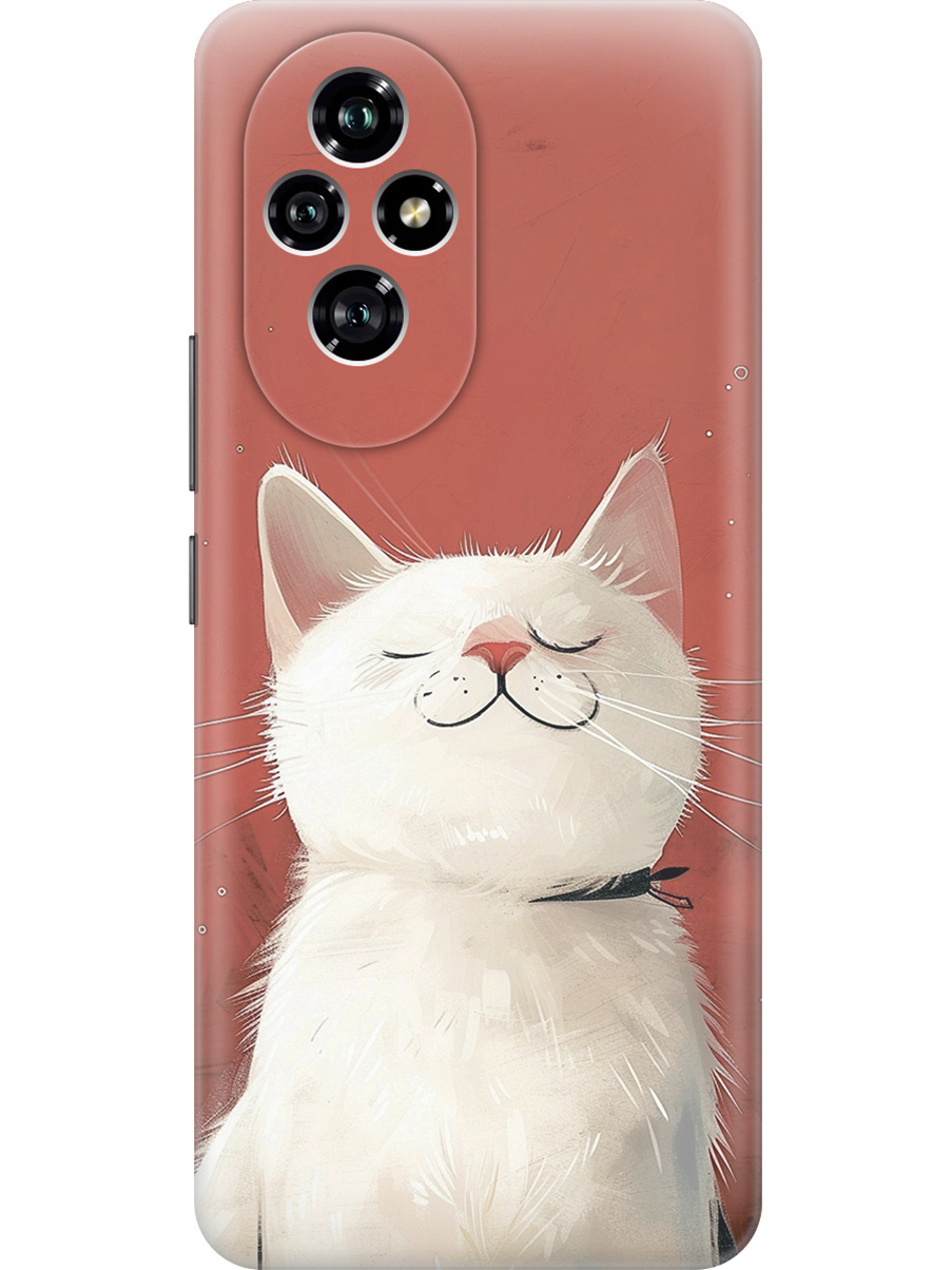 

Силиконовый чехол на Honor 200 с принтом "Гордый котик", Прозрачный;белый;красный, 783978412