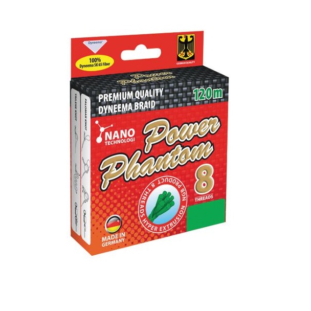 

Шнур Power Phantom 8x, 120м, зеленый, 0,23мм, 24,45кг, 2093205_023120