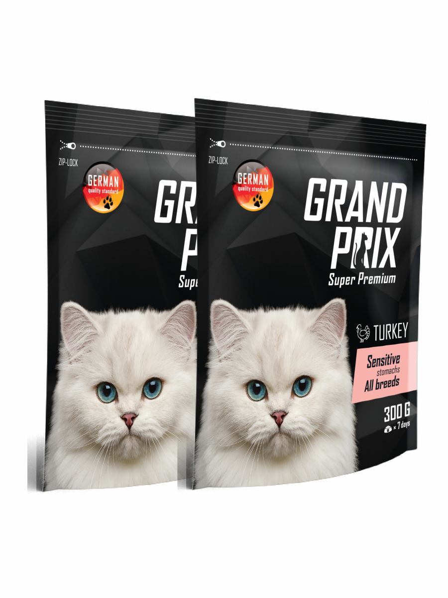 фото Сухой корм для кошек grand prix, индейка, 2шт, 0.3кг