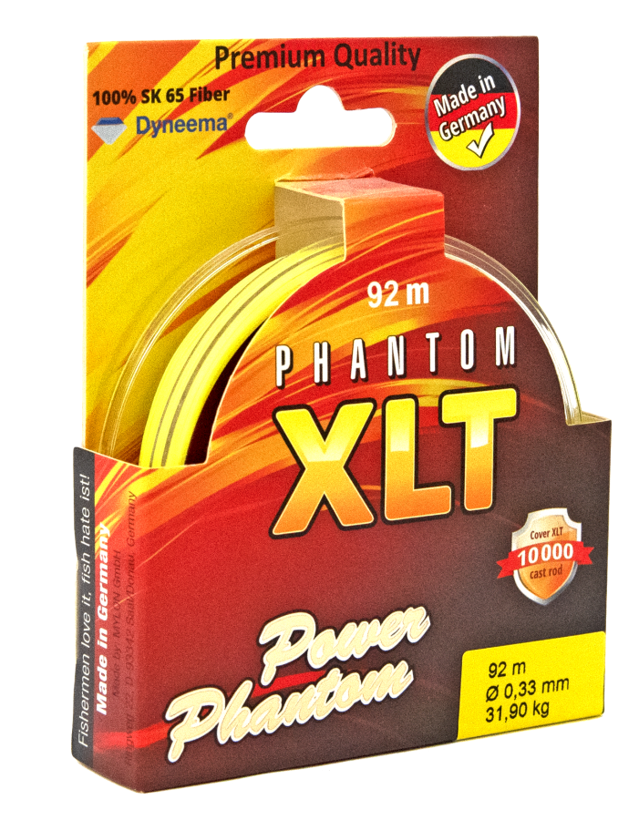 

Шнур Power Phantom 4x, XLT, 92м, желтый, 0,30мм, 27,4кг, Premium Quality Dyneema Braid