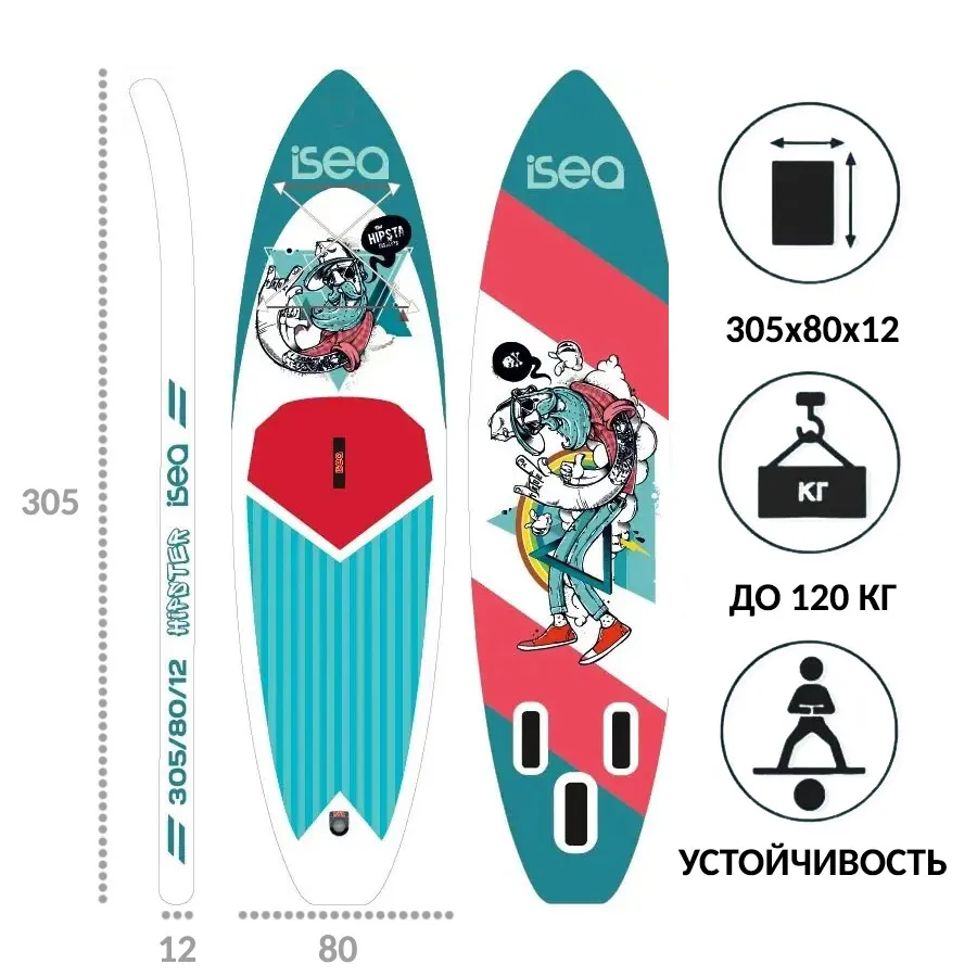 SUP-board ISEA HIPSTER 10, 2-слойный